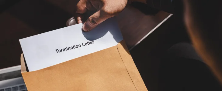 Termination letter from an employer